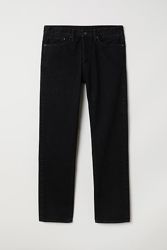 Черные прямые котоновые джинсы H&M 34-34  наш пролет