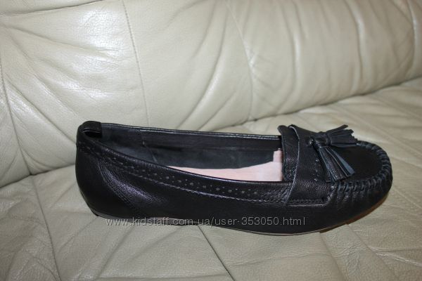 Кожаные туфли мокасины балетки FATFACE, р. EUR 38 стелька 24, 5 см