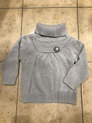 Тёплый хлопковый свитер на девочку 1, 5-2, 5 года