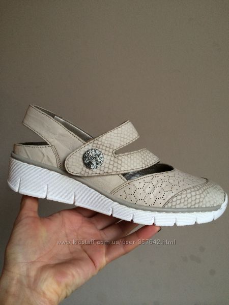 кожаные легкие мягкие босоножки Rieker 37р.