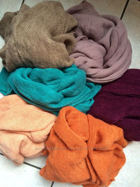 нежный вязаный шарф лана Франция