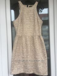 Zara красивое золотое платье размер ХС