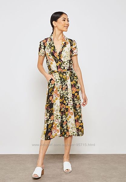 Платье рубашка винтаж с цветочным принтом Mango - M, L