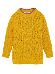 Желтый свитер в косы Zara - 152