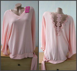 Нежная блуза свободного кроя с кружевной спинкой tilly tiziano на м- л разм