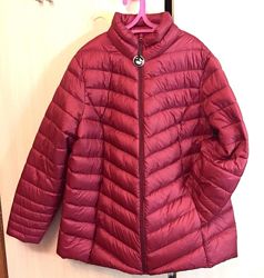 outerwear куртка пуховик бордовая, в груди 64 см