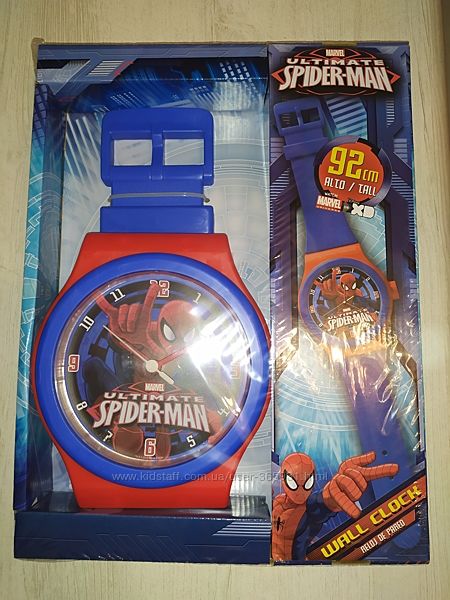Большие фирменные настенные часы Marvel Человек - паук длина ремешка 92 см
