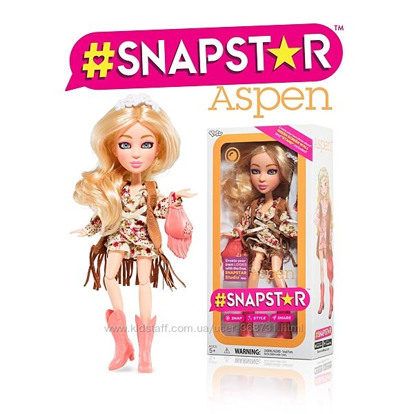 Кукла Snapstar Aspen. Оригинал Yulu. США.