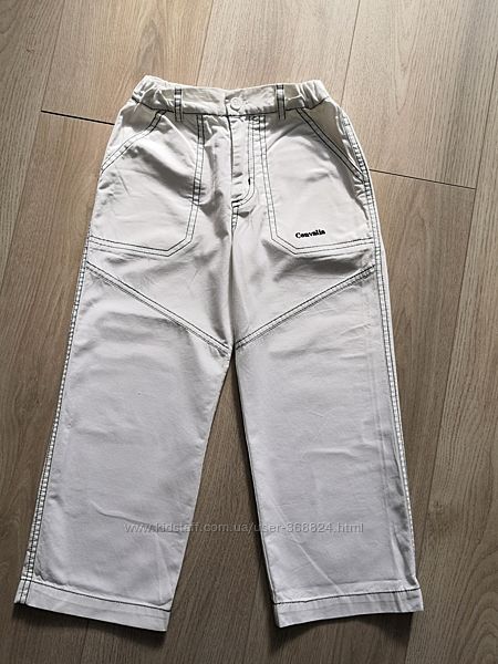 Котоновые брюки с карманами 120см 