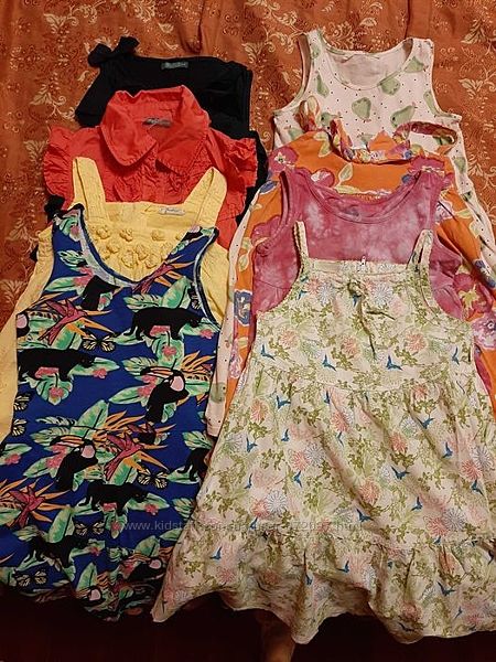 Платье, коллекция летних платьев на 7-9 лет 