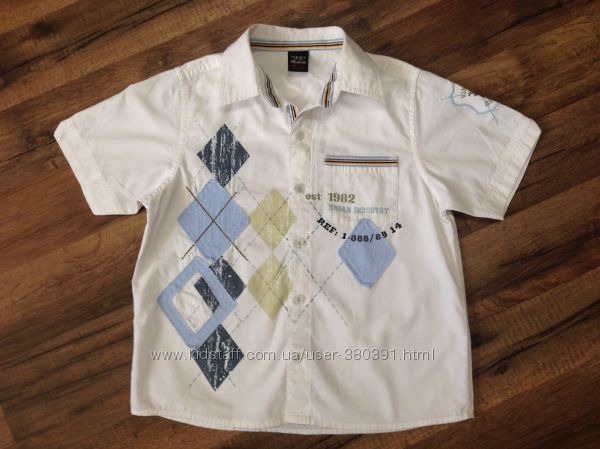Рубашка Next для мальчика, р. 110-122, 4-6лет, хлопок, сост. нов.