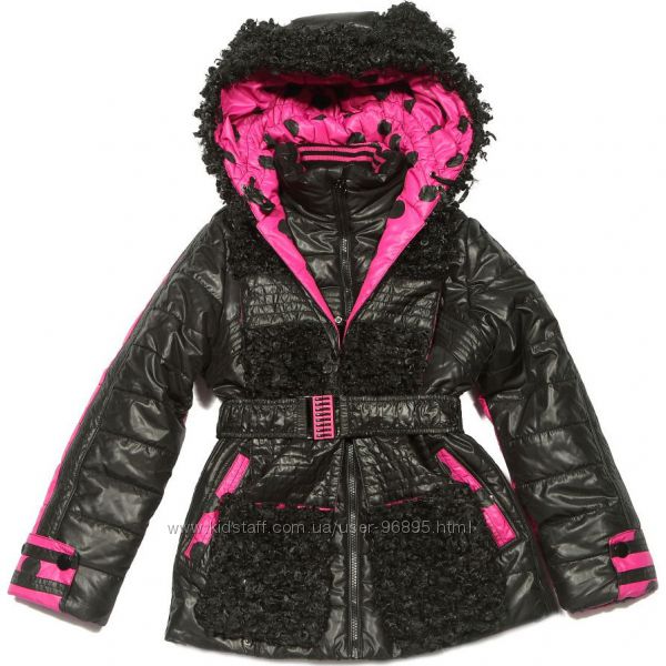 Стильная зимняя куртка для девочки Kiko 2970 Панда  9-14 лет