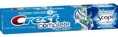 Crest Complete Extra White Plus Scope Dual-Blast Fresh Breath Toothpaste 