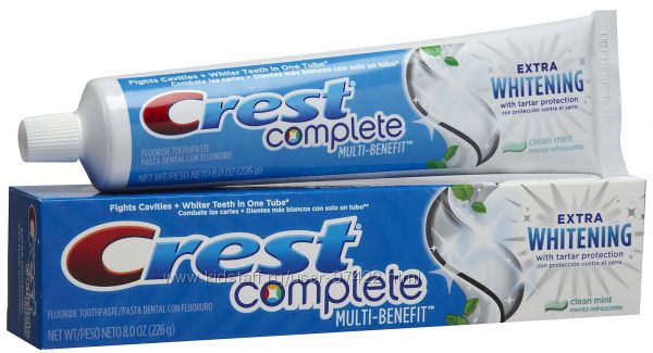 Супер-отбеливание с Crest Complete Multi-Benefit Extra Whitening