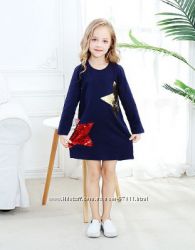 Дитяче трикотажне плаття Зірки синє