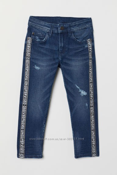 Стильные джинсы для мальчика H&M 7-8 лет