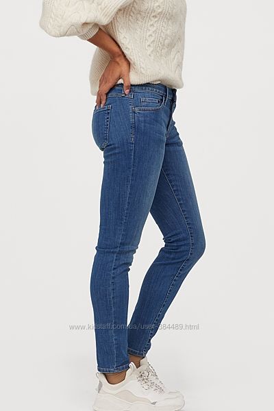 Новые стрейчевые джинсы-скинни 30 размер h&m англия