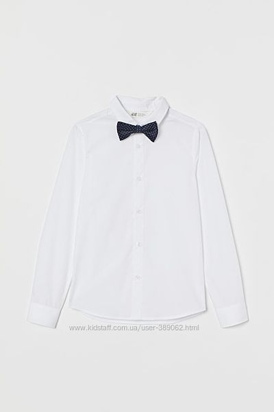 Святкова біла сорочка з метеликом H&M