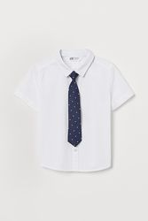 Хлопковая рубашка с галстуком, р. 92
