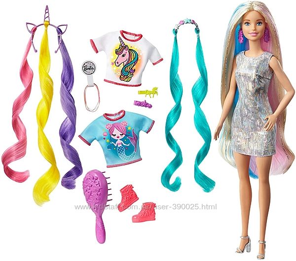 Кукла Барби фантастические волосы Единорог Barbie Fantasy Hair Doll, Blonde