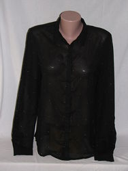 Calliope Женская блуза шифоновая черная S, M
