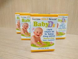 California Gold Nutrition, Витамин D3, детские капли, 10 мкг 400 МЕ, 0, 34