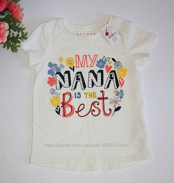 Нарядная футболка nutmeg р4-5 лет 