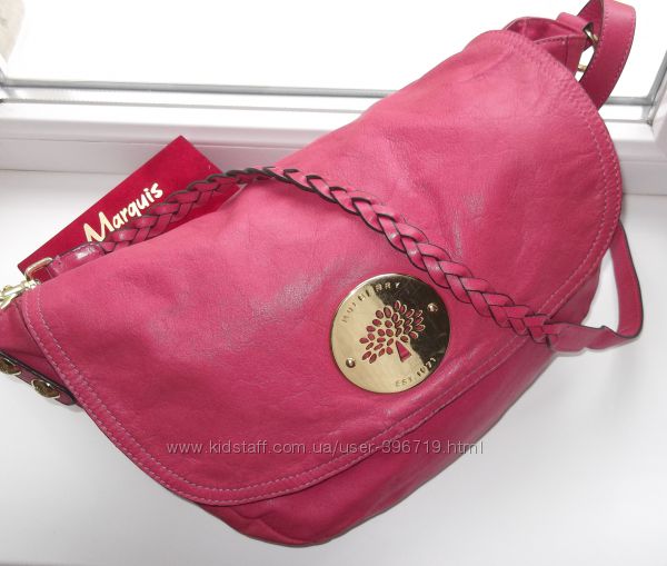 Большая брендовая кожаная сумка Mulberry