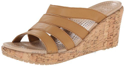 Кожаные босоножки, шлепанцы crocs р. W11-28см. Оригнал