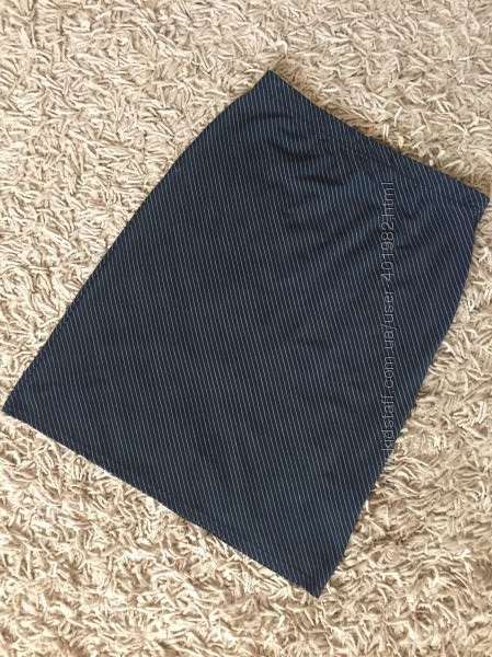 Красивая офисная юбка-миди в косую полоску. h&m. р. l. на наш 46-50
