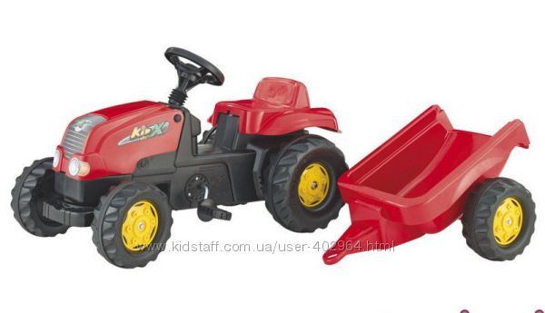 Трактор педальный с прицепом Kid Rolly Toys 12121