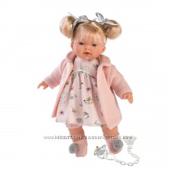 Кукла Llorens 33112 плачущая Ариана 33 см блондинка в розовом