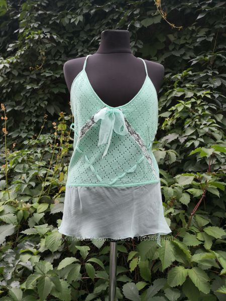 Топ Emanuel Ungaro Эмануэль Унгаро, оригинал, хлопок шелк.