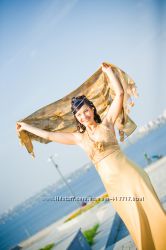 Вечернее нарядное выпускное свадебное платье золотого цвета, размер М 