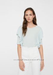 Женская голубая блузка, футболка s-m, m-l mango оригинал