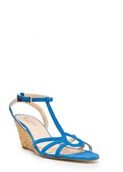 замшеві жіночі босоніжки сині 38 mango оригінал