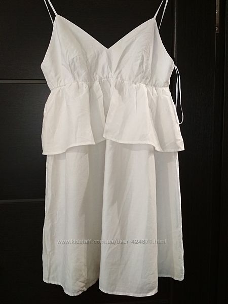 женский летний белый сарафан, платье, бюстье на бретелях s-m mango оригинал