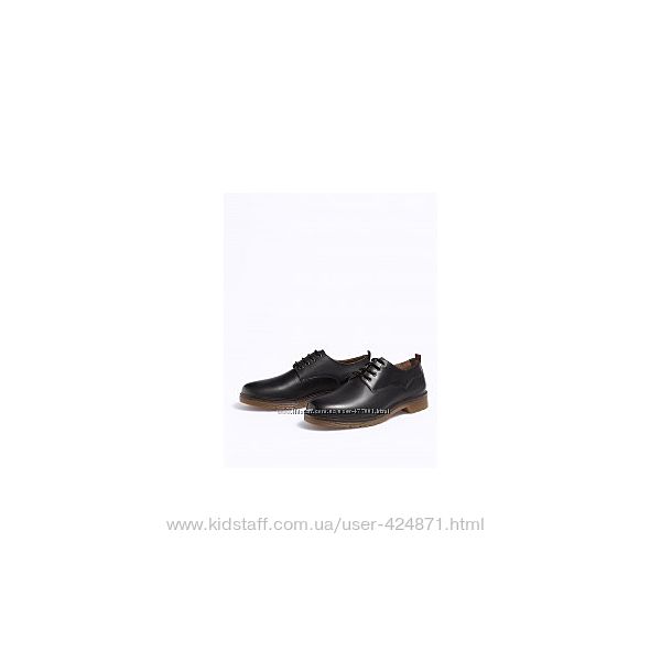кожаные черные мужские туфли 41-42  stradivarius оригинал