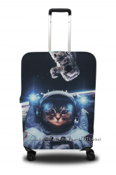 Чехол на чемодан с рисунком Кот в космосе