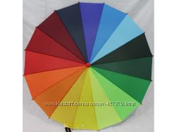 Детский зонт трость радуга 16 спиц 