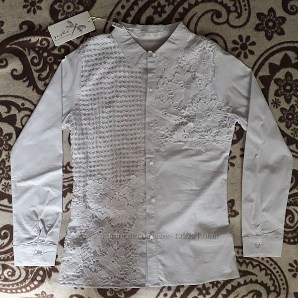  Блузка блуза новая с биркой белая Sasha рост 155-160