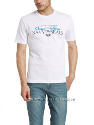 мужская футболка LC Waikiki белого цвета с надписью Navy seals