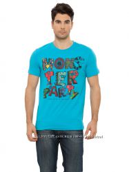 мужская футболка LC Waikiki ярко-голубого цвета Monster party