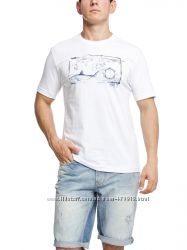 мужская футболка LC Waikiki ярко-белого цвета с картинкой