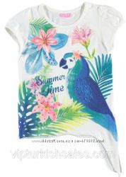 белая футболка для девочки LC Waikiki с надписью на груди Summer Time