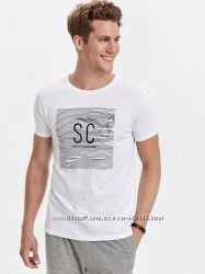 белая мужская футболка Lc Waikiki с надписью SC Coolest design ever