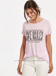 женская футболка розовая Lc Waikiki  Лс Вайкики Love rules