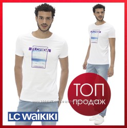 мужская футболка белая Lc Waikiki  Лс Вайкики с надписью Florida