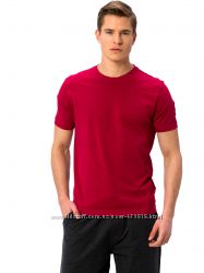 мужская футболка красная lc waikiki  лс вайкики с круглым вырезом 