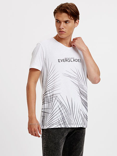 белая мужская футболка LC Waikiki  ЛС Вайкики Everglades